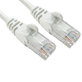 0.25m Cat5e Snagless CCA UTP 26awg RJ45 Ethernet Cable (White)