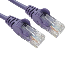 0.5m Cat5e Snagless CCA UTP 26awg RJ45 Ethernet Cable (Purple)