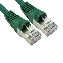 0.5m Cat6a Snagless Full Copper Shielded S/FTP LSOH RJ45 Ethernet Cable (Green)