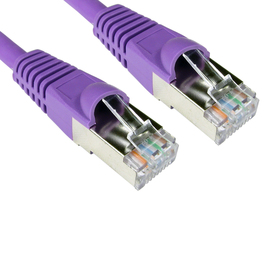 1.5m Cat6a Snagless Full Copper Shielded S/FTP LSOH RJ45 Ethernet Cable (Purple)