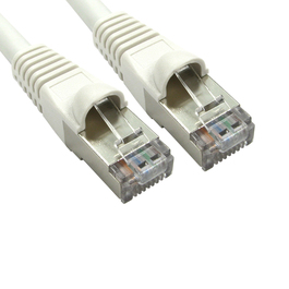 1.5m Cat6a Snagless Full Copper Shielded S/FTP LSOH RJ45 Ethernet Cable (White)