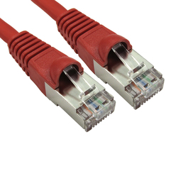 15m Cat6a Snagless Full Copper Shielded S/FTP LSOH RJ45 Ethernet Cable (Red)