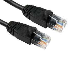 0.5m Snagless Cat5e Patch Cable - Black