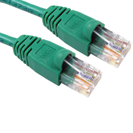 1m Snagless Cat5e Patch Cable - Green