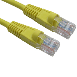 0.5m Snagless Cat5e LSZH Patch Cable - Yellow