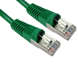0.5m Cat5e Snagless Full Copper Shielded FTP RJ45 Ethernet Cable (Green)