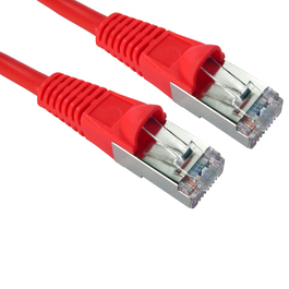 0.5m Cat5e Snagless Full Copper Shielded FTP RJ45 Ethernet Cable (Red)
