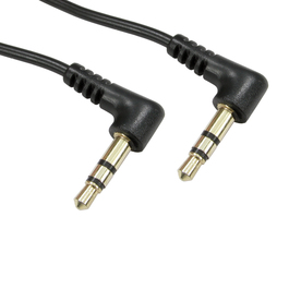 1.5m 3.5mm Stereo Cable (Two R/A Connectors) - Black