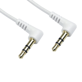 1m 3.5mm Stereo Cable (Two R/A Connectors) - White