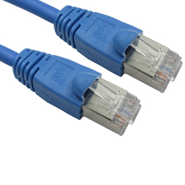 0.5m Cat6 Snagless Full Copper Shielded FTP RJ45 Ethernet Cable (Blue)