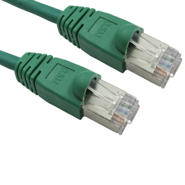 0.5m Cat6 Snagless Full Copper Shielded FTP RJ45 Ethernet Cable (Green)